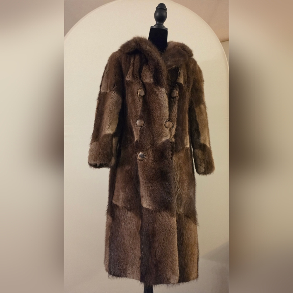 Women's Brown Fur Button-Front Coat - Picture 3 of 13